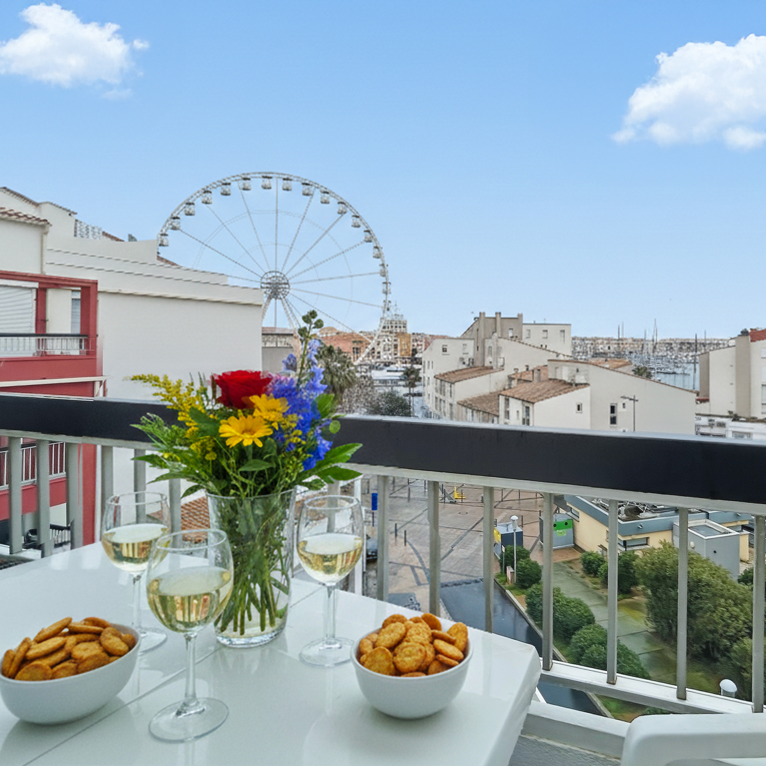 Cocon d'azur, T2, 4P, AC, Centre, Port, Plages