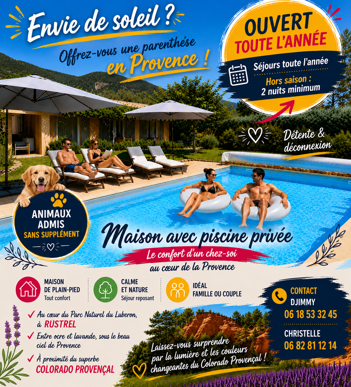 GITE 3* AVEC PISCINE - LUBERON
